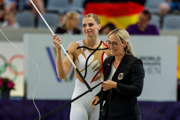 AACHEN - FEI World Championships 2026, AACHEN - FEI World Championships 2026 MEYER Kathrin (GER), Captain Claus OLD, BUEHRING Lisa (GER Longe) FEI Vaulting World Championship, WM, Weltmeisterschaft Individual Female Aachen, Reitstadion Soers 13. August 2026 - *** AACHEN FEI World Championships 2026, AACHEN FEI World Championships 2026 MEYER Kathrin GER, Captain Claus OLD, BUEHRING Lisa GER Longe FEI Vaulting World Championship Individual Female Aachen, Soers Equestrian Stadium, August 13, 2026