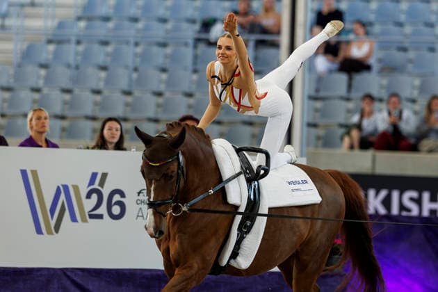 AACHEN - FEI World Championships 2026, AACHEN - FEI World Championships 2026 MEYER Kathrin (GER), Captain Claus OLD FEI Vaulting World Championship, WM, Weltmeisterschaft Individual Female Aachen, Reitstadion Soers 13. August 2026 - *** AACHEN FEI World Championships 2026, AACHEN FEI World Championships 2026 MEYER Kathrin GER, Captain Claus OLD FEI Vaulting World Championship Individual Female Aachen, Soers Equestrian Stadium, August 13, 2026