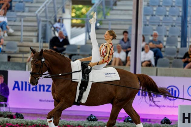 AACHEN - FEI World Championships 2026, AACHEN - FEI World Championships 2026 MEYER Kathrin (GER), Captain Claus OLD FEI Vaulting World Championship, WM, Weltmeisterschaft Individual Female Aachen, Reitstadion Soers 13. August 2026 - *** AACHEN FEI World Championships 2026, AACHEN FEI World Championships 2026 MEYER Kathrin GER, Captain Claus OLD FEI Vaulting World Championship Individual Female Aachen, Soers Equestrian Stadium, August 13, 2026