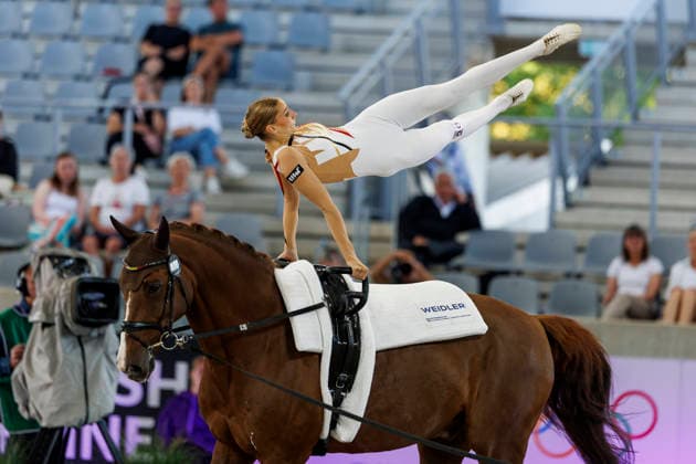 AACHEN - FEI World Championships 2026, AACHEN - FEI World Championships 2026 MEYER Kathrin (GER), Captain Claus OLD FEI Vaulting World Championship, WM, Weltmeisterschaft Individual Female Aachen, Reitstadion Soers 13. August 2026 - *** AACHEN FEI World Championships 2026, AACHEN FEI World Championships 2026 MEYER Kathrin GER, Captain Claus OLD FEI Vaulting World Championship Individual Female Aachen, Soers Equestrian Stadium, August 13, 2026