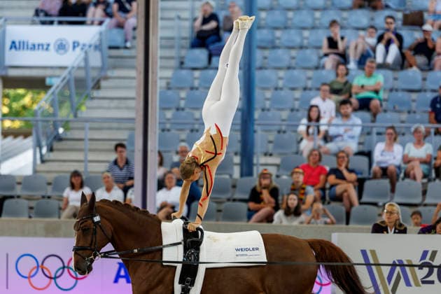 AACHEN - FEI World Championships 2026, AACHEN - FEI World Championships 2026 MEYER Kathrin (GER), Captain Claus OLD FEI Vaulting World Championship, WM, Weltmeisterschaft Individual Female Aachen, Reitstadion Soers 13. August 2026 - *** AACHEN FEI World Championships 2026, AACHEN FEI World Championships 2026 MEYER Kathrin GER, Captain Claus OLD FEI Vaulting World Championship Individual Female Aachen, Soers Equestrian Stadium, August 13, 2026