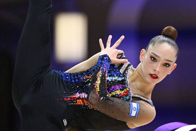 OTHER - Gymnastics - 42nd Rhythmic gymnastics, Rhythmische Sportgymnastik, RSG World Championships Photo by IPA ABACAPRESS.COM87441425 - Daniela Munits (ISR) ribbon routine at the 42nd Rhythmic Gymnastics World Championships, held in Frankfurt am Main, Germany, on August 13, 2026 Frankfurt am Main Germany  Copyright: xIPAxSport ABACAx