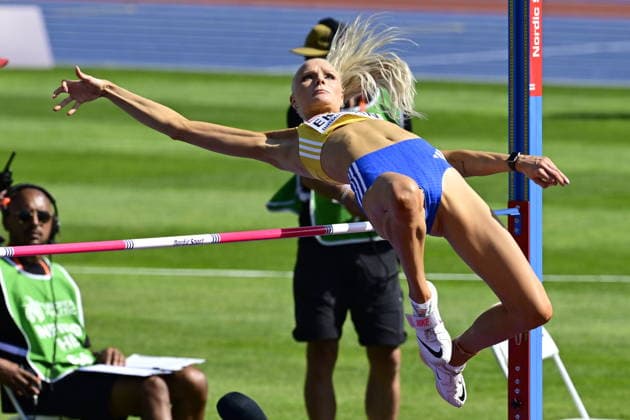 BIRMINGHAM, STORBRITANNIEN 20260813 Louise Ekman i höjdhopp under friidrotts-EM pa Alexander Stadium i Birmingham. *** Bilden ingar i SPORTPAKET. För övriga BETALBILD. *** BIRMINGHAM STORBRITANNIEN x10030x *** BIRMINGHAM, UNITED KINGDOM 20260813 Louise Ekman competing in the high jump at the European Athletics Championships at Alexander Stadium in Birmingham *** This image is included in the SPORTS PACKAGE; for other images, see PAID CONTENT *** BIRMINGHAM, UNITED KINGDOM x10030x  Copyright: xJonasxEkströmer TTx FRIIDROTTS-EM 2026