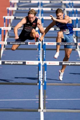 European Athletics Outdoor Championships 2026 - Day 4 Birmingham, England 20260813. Sander Aae Skotheim in the men s 110 m hurdles event during the European Athletics Championships 2026 at Alexander Stadium in Birmingham on Thursday. Photo: Beate Oma Dahle NTB Birmingham England EDITORIAL USE ONLY. RESTRICTED USE FOR BETTING COMPANIES Ref:_SPOIQ0xnSVC5Aw.jpg *** 2026 European Athletics Outdoor Championships, Day 4, Birmingham, England, August 13, 2026: Sander Aae Skotheim in the men’s 110-meter hurdles event during the 2026 European Athletics Championships at Alexander Stadium in Birmingham on Thursday. Photo: Beate Oma Dahle, NTB, Birmingham, England. EDITORIAL USE ONLY. RESTRICTED USE FOR BETTING COMPANIES.  Copyright: xBeatexOmaxDahlex xNTBx