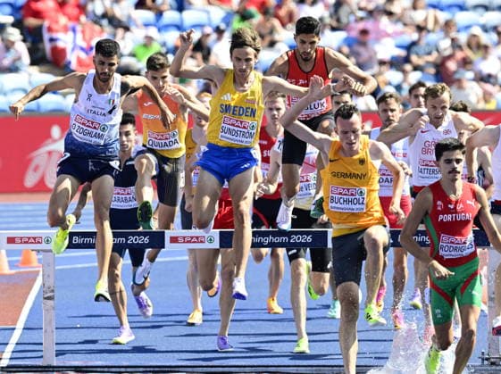 BIRMINGHAM, UNITED KINGDOM 20260813 Sweden s Simon Sundström during the 3000 meters steeplechase at the European Athletics Championships at Alexander Stadium in Birmingham. *** The image is included in the SPORTS PACKAGE. For others PAYMENT IMAGE. *** BIRMINGHAM UK x10030x *** BIRMINGHAM, UNITED KINGDOM 20260813 Sweden s Simon Sundström during the 3,000-meter steeplechase at the European Athletics Championships at Alexander Stadium in Birmingham *** The image is included in the SPORTS PACKAGE. For other images, please contact us for pricing. *** BIRMINGHAM, UK x10030x  Copyright: xJonasxEkströmer TTx EUROPEAN ATHLETICS CHAMPIONSHIPS 2026