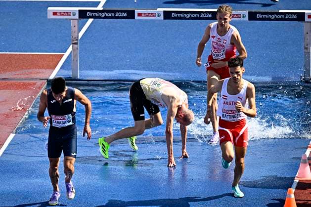 European Athletics Championships Birmingham 2026 - day 4 BIRMINGHAM, ENGLAND - AUGUST 13 : Van De Velde Tim (BEL) in action during the 3000M Steeplechase Men Round 1 Heat 1 on day 4 of the Birmingham 2026 European Athletics Championships on August 13, 2026 in Birmingham, England, 13 08 2026 Birmingham ENGLAND  Copyright: xTomasxSiskx