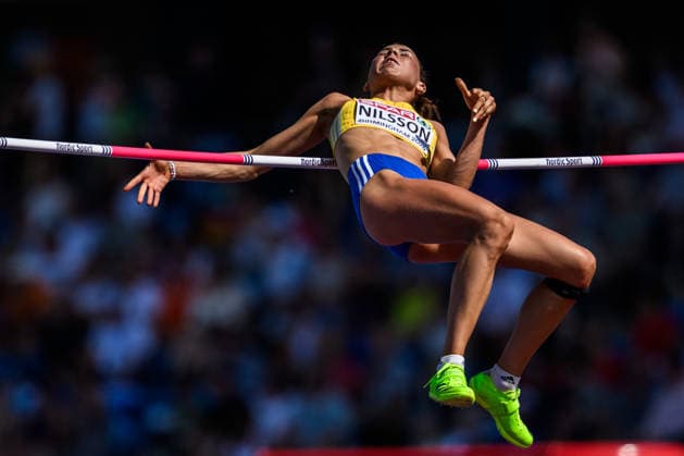 260813 Engla Nilsson of Sweden competes in women™s high jump qualification during day 4 of the 2026 European Athletics Championships on August 13, 2026 in Birmingham. Photo: Mathias Bergeld BILDBYRAN kod MB MT1068 friidrott athletics friidrett friidrotts-em em friidretts-em 2026 european athletics championships 4 bbeng sweden sverige hoydehopp high jump hoyde höjdhopp dam damer women *** August 13, 2026: Engla Nilsson of Sweden competes in the women’s high jump qualifying round on Day 4 of the 2026 European Athletics Championships on August 13, 2026 in Birmingham. Photo by Mathias Bergeld, BILDBYRAN, code MB MT1068. track and field athletics friidrett friidrotts em em friidretts em 2026 European Athletics Championships 4 BBENG Sweden sverige high jump high jump height women’ser women  Copyright: MATHIASxBERGELD BB260813MB029