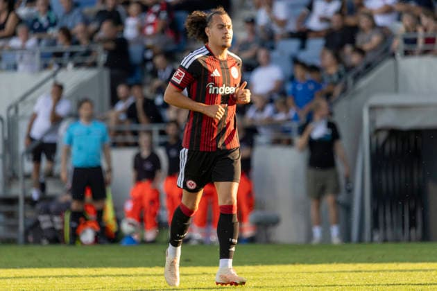 Testspiel: FSV Frankfurt - Eintracht Frankfurt, 12.08.2026 Arthur Theate (Eintracht Frankfurt 3), Freisteller, Portrait Porträt, FSV Frankfurt - Eintracht Frankfurt, Frankfurt, BBBank Arena, 12.8.2026 Copyright: xBEAUTIFULxSPORTS Gawlikx