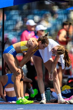 260813 Engla Nilsson of Sweden and Ellen Ekholm of Sweden looks dejected while competing in women™s high jump qualification during day 4 of the 2026 European Athletics Championships on August 13, 2026 in Birmingham. Photo: Mathias Bergeld BILDBYRAN kod MB MT1068 friidrott athletics friidrett friidrotts-em em friidretts-em 2026 european athletics championships 4 bbeng depp sweden sverige hoydehopp high jump hoyde höjdhopp dam damer women *** August 13, 2026: Engla Nilsson of Sweden and Ellen Ekholm of Sweden look dejected while competing in the women’s high jump qualifying round on Day 4 of the 2026 European Athletics Championships on August 13, 2026 in Birmingham. Photo by Mathias Bergeld, BILDBYRAN, code MB MT1068. track and field athletics friidrett friidrotts em em friidretts em 2026 European Athletics Championships 4 bbeng depp Sweden sverige high jump hoyde höjdhopp women  Copyright: MATHIASxBERGELD BB260813MB044