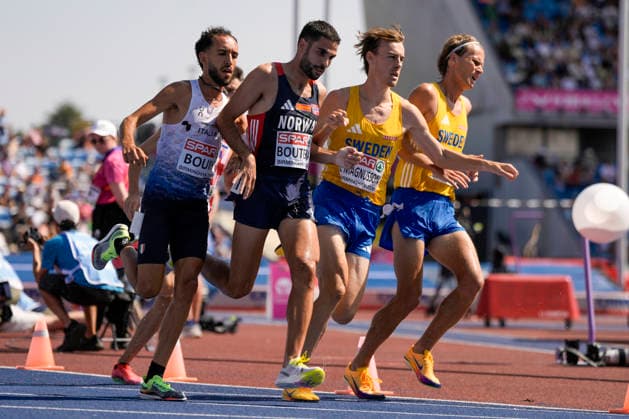 EM i friidrett utendors 2026 - Dag 4 Birmingham, England 20260813. Jacob Boutera (NOR), Leo Magnusson og Vidar Johansson i ovelsen 3000 meter hinder menn forsokunder EM i friidrett 2026 pa Alexander Stadium i Birmingham torsdag. Foto: Beate Oma Dahle NTB Birmingham England EDITORIAL USE ONLY. RESTRICTED USE FOR BETTING COMPANIES Ref:_SPOA1ZINg4y_aQ.jpg *** 2026 European Outdoor Athletics Championships, Day 4, Birmingham, England, August 13, 2026: Jacob Boutera (NOR), Leo Magnusson and Vidar Johansson in the men’s 3,000-meter steeplechase heats at the 2026 European Athletics Championships at Alexander Stadium in Birmingham on Thursday. Photo: Beate Oma Dahle, NTB, Birmingham, England. EDITORIAL USE ONLY. RESTRICTED USE FOR BETTING COMPANIES.  Copyright: xBeatexOmaxDahlex xNTBx