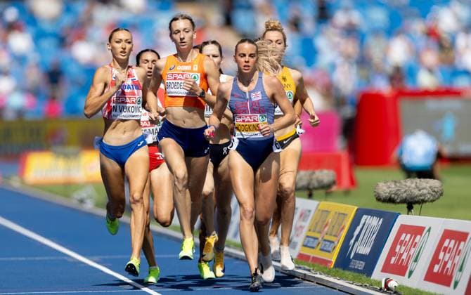 BIRMINGHAM - Femke Broeders-Bol in action in the 800-meter semi-final on the fourth day of the European Athletics Championships. IRIS VAN DEN BROEK ANP xVIxANPxSportx xxANPxIVx 565384294 originalFilename: 565384294.jpg
