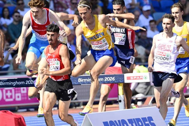 BIRMINGHAM, STORBRITANNIEN 20260813 Sveriges Vidar Johansson i 3000 meter hinder, försök under friidrotts-EM pa Alexander Stadium i Birmingham. *** Bilden ingar i SPORTPAKET. För övriga BETALBILD. *** BIRMINGHAM STORBRITANNIEN x10030x *** BIRMINGHAM, UNITED KINGDOM 20260813 Sweden s Vidar Johansson in the 3,000-meter steeplechase, heats at the European Athletics Championships at Alexander Stadium in Birmingham *** This image is included in the SPORT PACKAGE; for other images, see PAID CONTENT *** BIRMINGHAM, UNITED KINGDOM x10030x  Copyright: xJonasxEkströmer TTx FRIIDROTTS-EM 2026