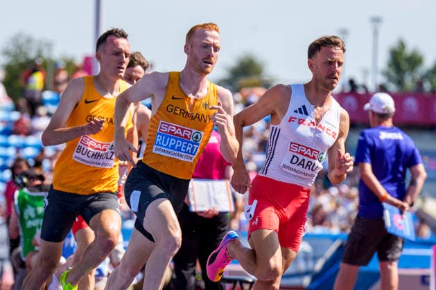 BIRMINGHAM, GREAT BRITAIN - AUGUST 13, 2026 : Frederik RUPPERT (GER Germany) and Niklas BUCHHOLZ (GER Germany) competing in the 3000m steeplechase heats during the European Athletics Championships at Alexander Stadium on August 13, 2026 in Birmingham, Great Britain. Great Britain Copyright: xLeahxKohringx