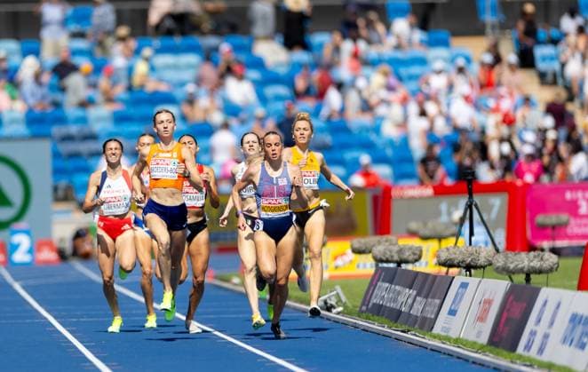 BIRMINGHAM - Femke Broeders-Bol in action in the 800-meter semi-final on the fourth day of the European Athletics Championships. IRIS VAN DEN BROEK ANP xVIxANPxSportx xxANPxIVx 565384432 originalFilename: 565384432.jpg
