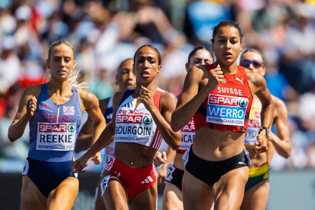 BIRMINGHAM, UNITED KINGDOM - AUGUST 13: Audrey Werro of Switzerland competes in the Women s 800m Semi Final during the European Athletics Championships at Alexander Stadium on August 13, 2026 in Birmingham, United Kingdom. England United Kingdom Copyright: xBEAUTIFULxSPORTS TobiasxLacknerx