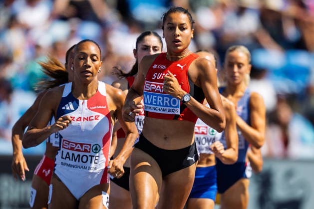 BIRMINGHAM, UNITED KINGDOM - AUGUST 13: Audrey Werro of Switzerland competes in the Women s 800m Semi Final during the European Athletics Championships at Alexander Stadium on August 13, 2026 in Birmingham, United Kingdom. England United Kingdom Copyright: xBEAUTIFULxSPORTS TobiasxLacknerx