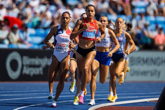 BIRMINGHAM, UNITED KINGDOM - AUGUST 13: Audrey Werro of Switzerland competes in the Women s 800m Semi Final during the European Athletics Championships at Alexander Stadium on August 13, 2026 in Birmingham, United Kingdom. England United Kingdom Copyright: xBEAUTIFULxSPORTS TobiasxLacknerx