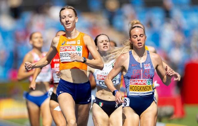 BIRMINGHAM - Femke Broeders-Bol in action in the 800-meter semi-final on the fourth day of the European Athletics Championships. IRIS VAN DEN BROEK ANP xVIxANPxSportx xxANPxIVx 565384510 originalFilename: 565384510.jpg