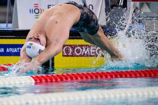 260813 Kliment Kolesnikov of Neutral Athletes B (Russia) competes in men™s 50 meters backstroke swimming heats during day 14 of the 2026 European Aquatics Championships on August 13, 2026 in Saint-Denis. Photo: Joel Marklund BILDBYRAN kod JM JM0841 bbeng simning swimming svomming 2026 european aquatics championships em Ryssland Russia *** August 13, 2026: Kliment Kolesnikov of Neutral Athletes B Russia competes in the men’s 50-meter backstroke swimming heats during Day 14 of the 2026 European Aquatics Championships on August 13, 2026 in Saint Denis. Photo by Joel Marklund. BILDBYRAN code JM JM0841 bbeng swimming 2026 European Aquatics Championships EM Russia  Copyright: JOELxMARKLUND BB260813JM118