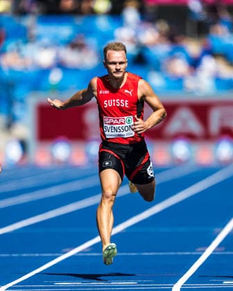European Athletics Championships; Birmingham, 13.08.2026 BIRMINGHAM, UNITED KINGDOM - AUGUST 13: Felix Svensson (Switzerland) competes in the first round of the mens 200 m on August 13, 2026 in Birmingham, United Kingdom. *** European Athletics Championships, Birmingham, August 13, 2026 BIRMINGHAM, UNITED KINGDOM AUGUST 13 Felix Svensson of Switzerland competes in the first round of the men s 200-meter dash on August 13, 2026, in Birmingham, United Kingdom Copyright: xBEAUTIFULxSPORTS UlfxSchillerx