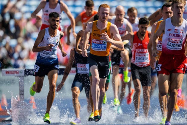 BIRMINGHAM, UNITED KINGDOM - AUGUST 13: Frederik Ruppert of Germany competes in the Men s 3000m Steeplechase during the European Athletics Championships at Alexander Stadium on August 13, 2026 in Birmingham, United Kingdom. England United Kingdom Copyright: xBEAUTIFULxSPORTS TobiasxLacknerx