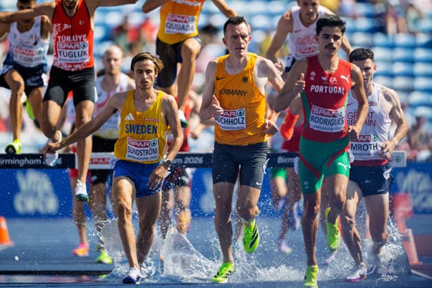 BIRMINGHAM, UNITED KINGDOM - AUGUST 13: Niklas Buchholz of Germany competes in the Men s 3000m Steeplechase during the European Athletics Championships at Alexander Stadium on August 13, 2026 in Birmingham, United Kingdom. England United Kingdom Copyright: xBEAUTIFULxSPORTS TobiasxLacknerx