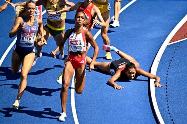 European Athletics Championships Birmingham 2026 - day 4 BIRMINGHAM, ENGLAND - AUGUST 13 : Bourgoin Anaïs (FRA), Werro Audrey (SUI) in action during the 800m Women Semi-final on day 4 of the Birmingham 2026 European Athletics Championships on August 13, 2026 in Birmingham, England, 13 08 2026 Birmingham ENGLAND  Copyright: xTomasxSiskx