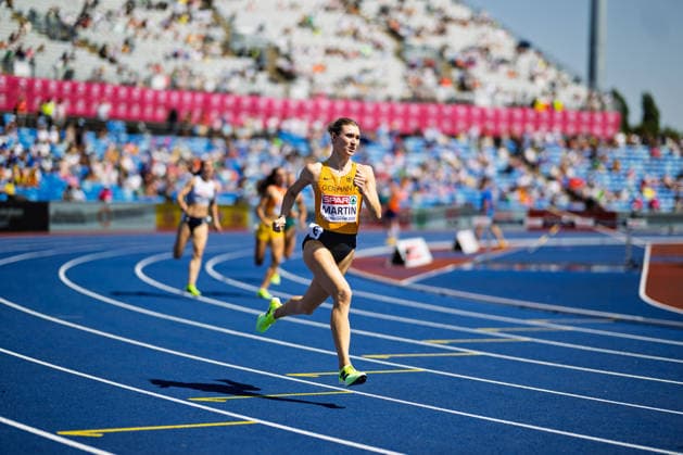 BIRMINGHAM, UNITED KINGDOM - AUGUST 13: Johanna Martin of Germany competes in the Women s 400m during the European Athletics Championships at Alexander Stadium on August 13, 2026 in Birmingham, United Kingdom. England United Kingdom Copyright: xBEAUTIFULxSPORTS TobiasxLacknerx