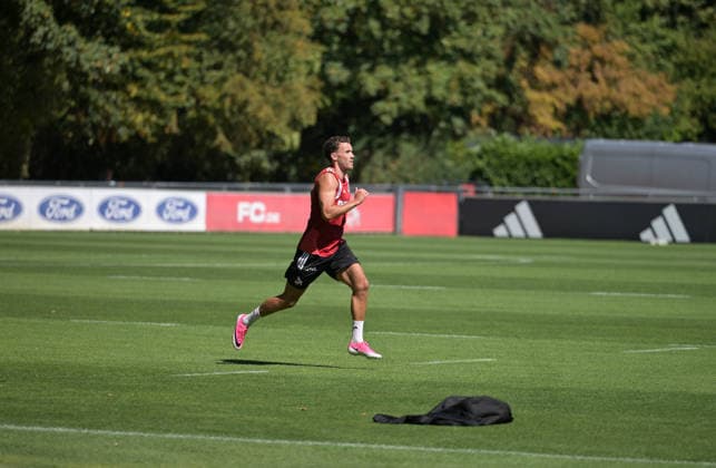13.08.2026, xophax, Fussball 1.Bundesliga, 1.FC Koeln Training am Geissbockheim. Luca Waldschmidt ( 1. FC Köln ) mit extra Laufeinheit. Kitzbühel *** August 13, 2026, xophax, Soccer, Bundesliga 1, 1. FC Köln Training at Geissbockheim: Luca Waldschmidt, 1. FC Köln, with an extra running session in Kitzbühel