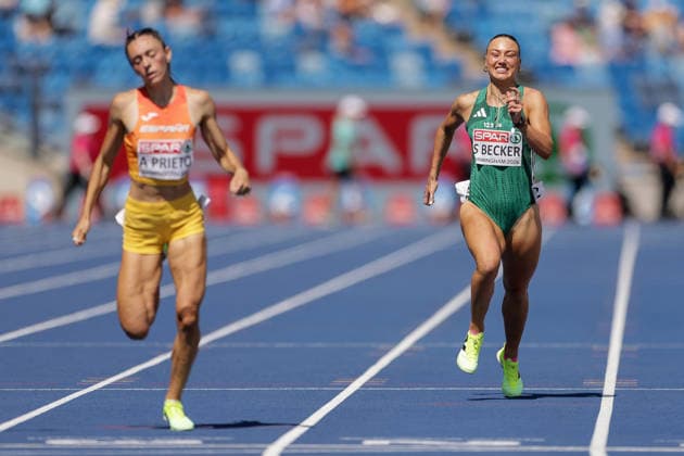 2026 European Athletics Championships, Alexander Stadium, Birmingham, England 13 8 2026 Women™s 400m Semi-Final Ireland™s Sophie Becker on her way to finishing eighth Sophie Becker on her way to finishing eighth 13 8 2026  Copyright: xx 0U6A1084