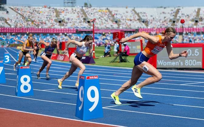 BIRMINGHAM - Femke Broeders-Bol in action in the 800-meter semi-final on the fourth day of the European Athletics Championships. IRIS VAN DEN BROEK ANP xVIxANPxSportx xxANPxIVx 565386758 originalFilename: 565386758.jpg