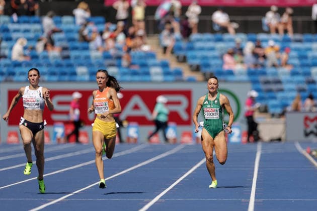 2026 European Athletics Championships, Alexander Stadium, Birmingham, England 13 8 2026 Women™s 400m Semi-Final Ireland™s Sophie Becker on her way to finishing eighth Sophie Becker on her way to finishing eighth 13 8 2026  Copyright: xx 0U6A1090