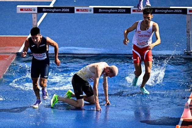 European Athletics Championships Birmingham 2026 - day 4 BIRMINGHAM, ENGLAND - AUGUST 13 : Van De Velde Tim (BEL) in action during the 3000M Steeplechase Men Round 1 Heat 1 on day 4 of the Birmingham 2026 European Athletics Championships on August 13, 2026 in Birmingham, England, 13 08 2026 Birmingham ENGLAND  Copyright: xTomasxSiskx