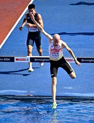 European Athletics Championships Birmingham 2026 - day 4 BIRMINGHAM, ENGLAND - AUGUST 13 : Van De Velde Tim (BEL) in action during the 3000M Steeplechase Men Round 1 Heat 1 on day 4 of the Birmingham 2026 European Athletics Championships on August 13, 2026 in Birmingham, England, 13 08 2026 Birmingham ENGLAND  Copyright: xTomasxSiskx