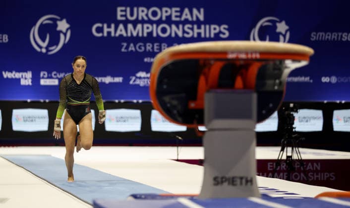 2026 Women s Artistic European Championships, Arena Zagreb, Croatia 13 8 2026 Ireland™s Emma Slevin during qualification Emma Slevin during qualification 13 8 2026  Copyright: xInphox GS__1455