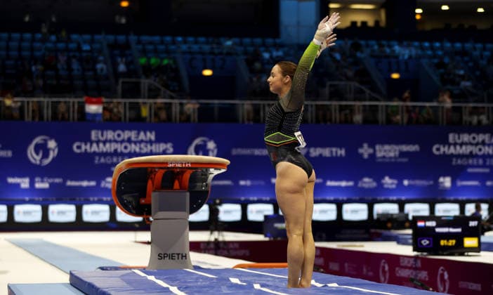 2026 Women s Artistic European Championships, Arena Zagreb, Croatia 13 8 2026 Ireland™s Emma Slevin during qualification Emma Slevin during qualification 13 8 2026  Copyright: xInphox GS__1487