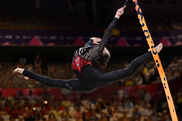 IPA87446437 - ONOFRIICHUK Taisiia (UKR) ribbon routine at the 42nd Rhythmic gymnastics, Rhythmische Sportgymnastik, RSG World Championships, held in Frankfurt am Main, Germany, on August 13, 2026  Copyright: xFilippoxTomasi IPAxSportx xx 87446437