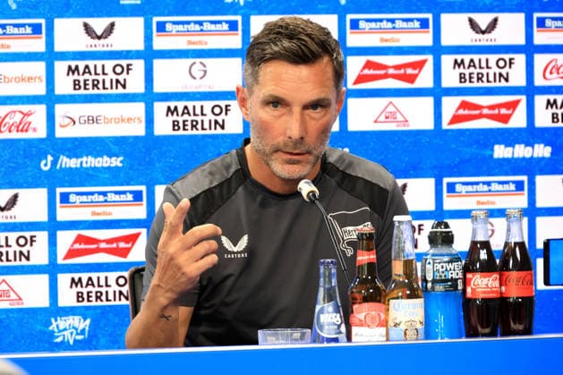 13.08.2026, DEU GER, Fussball , 2.Fussballbundesliga, Saison 2026 2027), Sportforum, Hertha BSC, Pressekonferenz Cheftrainer Stefan Leitl (Hertha BSC Berlin) 2. Liga: DFB DFL regulations prohibit any use of photographs as image sequences and or quasi-video) Berlin Sportforum Berlin Deutschland *** August 13, 2026, Germany, Soccer, 2. Bundesliga, 2026–2027 Season, Sportforum, Hertha BSC, Press Conference with Head Coach Stefan Leitl, Hertha BSC Berlin, 2nd Division, DFB and DFL regulations prohibit any use of photographs as image sequences and or quasi-video, Berlin Sportforum, Berlin, Germany Copyright: xNordphotox xEnglerx