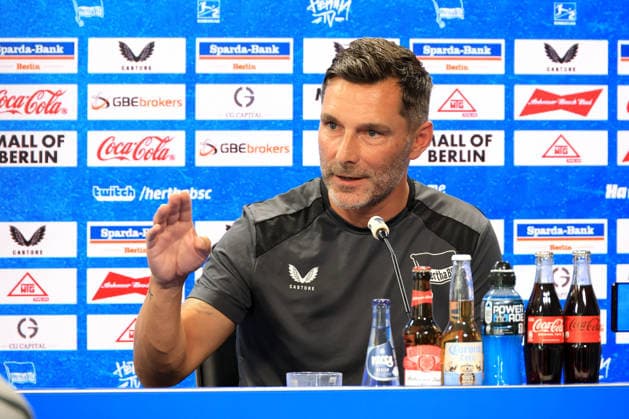 13.08.2026, DEU GER, Fussball , 2.Fussballbundesliga, Saison 2026 2027), Sportforum, Hertha BSC, Pressekonferenz Cheftrainer Stefan Leitl (Hertha BSC Berlin) 2. Liga: DFB DFL regulations prohibit any use of photographs as image sequences and or quasi-video) Berlin Sportforum Berlin Deutschland *** August 13, 2026, Germany, Soccer, 2. Bundesliga, 2026–2027 Season, Sportforum, Hertha BSC, Press Conference with Head Coach Stefan Leitl, Hertha BSC Berlin, 2nd Division, DFB and DFL regulations prohibit any use of photographs as image sequences and or quasi-video, Berlin Sportforum, Berlin, Germany Copyright: xNordphotox xEnglerx