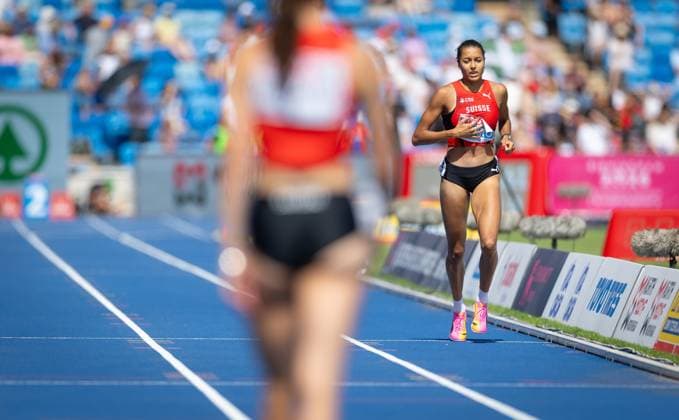 BIRMINGHAM - Audrey Werro (SUI) after the 800 meter semi-final on the fourth day of the European Athletics Championships. IRIS VAN DEN BROEK ANP xVIxANPxSportx xxANPxIVx 565387996 originalFilename: 565387996.jpg
