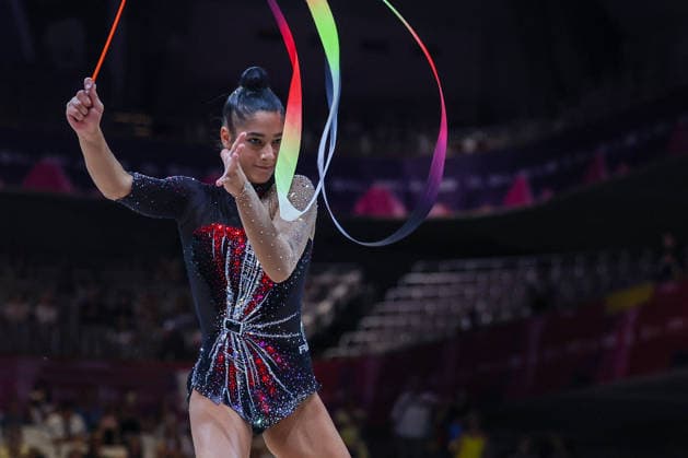 OTHER - Gymnastics - 42nd Rhythmic gymnastics, Rhythmische Sportgymnastik, RSG World Championships Photo by IPA ABACAPRESS.COM87447088 - Sofia Raffaeli (ITA) seen during the 2026 FIG Rhythmic Gymnastics World Championships in Frankfurt Frankfurt am Main Germany  Copyright: xIPAxSport ABACAx