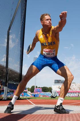 BIRMINGHAM, GREAT BRITAIN - AUGUST 13, 2026: Emil UHLIN (SWE Sweden) competing in the discus throw of the decathlon during the European Athletics Championships at Alexander Stadium on August 13, 2026 in Birmingham, Great Britain. Great Britain Copyright: xAxelxKohringx