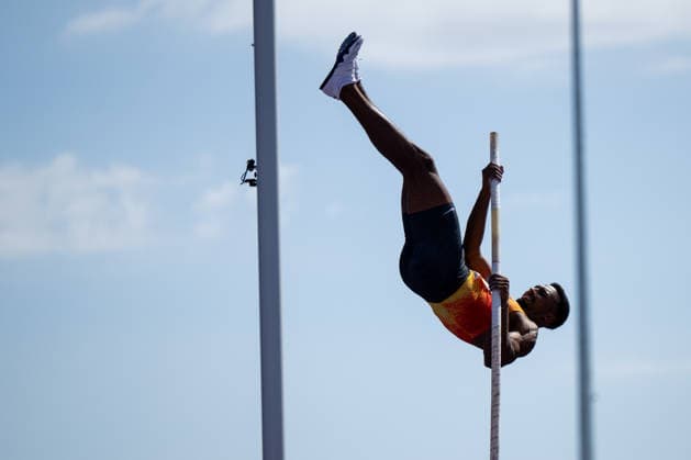 13.08.2026, GBR, Leichtathletik, Europameisterschaft 2026, Morgensession Tag 4, Birmingham Leo Neugebauer ( Deutschland ), Zehnkampf Herren, Stabhochsprung Birmingham Alexander Stadium England Großbritannien *** August 13, 2026, GBR, Track and Field, 2026 European Championships, Morning Session, Day 4, Birmingham; Leo Neugebauer, Germany, Men s Decathlon, Pole Vault; Birmingham Alexander Stadium, England, Great Britain Copyright: xNordphoto Memmlerx