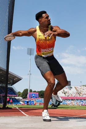 BIRMINGHAM, GREAT BRITAIN - AUGUST 13, 2026: Leo NEUGEBAUER (GER Germany) competing in the discus throw of the decathlon during the European Athletics Championships at Alexander Stadium on August 13, 2026 in Birmingham, Great Britain. Great Britain Copyright: xAxelxKohringx