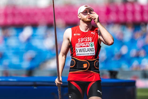European Athletics Championships; Birmingham, 13.08.2026 BIRMINGHAM, UNITED KINGDOM - AUGUST 13: Simon Wieland (Switzerland) during the qualification of the mens javelin throw at the European Athletics Championships; Birmingham on August 13, 2026 in Birmingham, United Kingdom. *** European Athletics Championships, Birmingham, August 13, 2026 BIRMINGHAM, UNITED KINGDOM AUGUST 13 Simon Wieland of Switzerland during the men s javelin throw qualifying round at the European Athletics Championships in Birmingham on August 13, 2026, in Birmingham, United Kingdom Copyright: xBEAUTIFULxSPORTS UlfxSchillerx