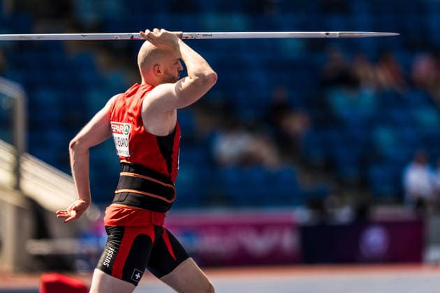 European Athletics Championships; Birmingham, 13.08.2026 BIRMINGHAM, UNITED KINGDOM - AUGUST 13: Simon Wieland (Switzerland) competes in the qualification of the mens javelin throw at the European Athletics Championships; Birmingham on August 13, 2026 in Birmingham, United Kingdom. *** European Athletics Championships, Birmingham, August 13, 2026 BIRMINGHAM, UNITED KINGDOM AUGUST 13 Simon Wieland of Switzerland competes in the men s javelin throw qualifying round at the European Athletics Championships in Birmingham on August 13, 2026, in Birmingham, United Kingdom Copyright: xBEAUTIFULxSPORTS UlfxSchillerx