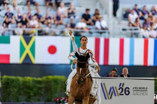 AACHEN - FEI World Championships 2026, AACHEN - FEI World Championships 2026 BRUESEWITZ Thomas (GER), Belistano HF FEI Vaulting World Championship, WM, Weltmeisterschaft Individual Male Aachen, Reitstadion Soers 13. August 2026 - *** AACHEN FEI World Championships 2026, AACHEN FEI World Championships 2026 BRUESEWITZ Thomas GER, Belistano HF FEI Vaulting World Championship Individual Male Aachen, Reitstadion Soers, August 13, 2026