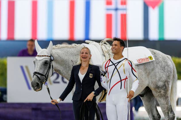 AACHEN - FEI World Championships 2026, AACHEN - FEI World Championships 2026 LEHNEN Bela (GER), Max, KAUSS Sarah (GER Longe) FEI Vaulting World Championship, WM, Weltmeisterschaft Individual Male Aachen, Reitstadion Soers 13. August 2026 - *** AACHEN FEI World Championships 2026, AACHEN FEI World Championships 2026 LEHNEN Bela GER, Max, KAUSS Sarah GER Longe FEI Vaulting World Championship Individual Male Aachen, Reitstadion Soers August 13, 2026