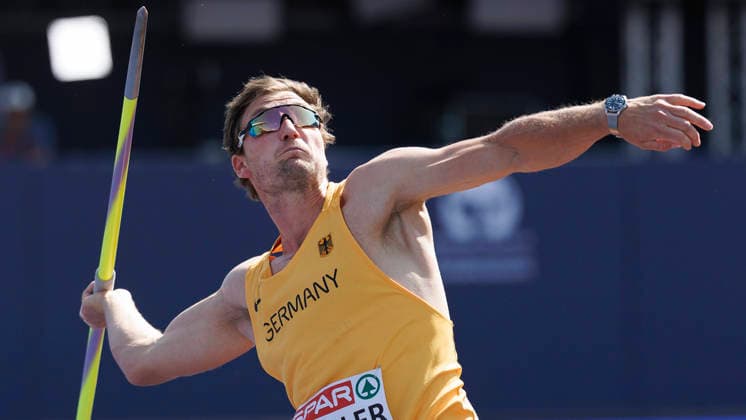 BIRMINGHAM, GREAT BRITAIN - AUGUST 13, 2026: Thomas RÖHLER (GER Germany) competing in the javelin throw qualifiers during the European Athletics Championships at Alexander Stadium on August 13, 2026 in Birmingham, Great Britain. Great Britain Copyright: xAxelxKohringx
