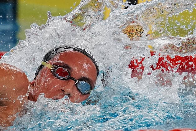 Simona Quadarella from Italy 1500 fs, at the Swimming European Aquatics Championships Paris 2026, Paris, August 13, 2026 .  Copyright: xGianxMattiaxD Alberto LaPressex